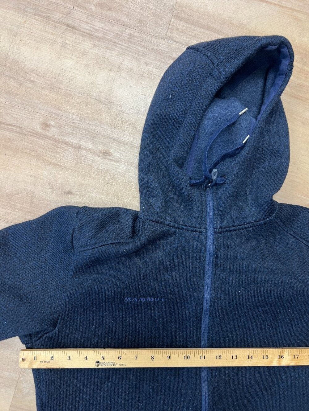 Mammut Chamuera ML Men's hooded jacket large navy fleece (fits medium)